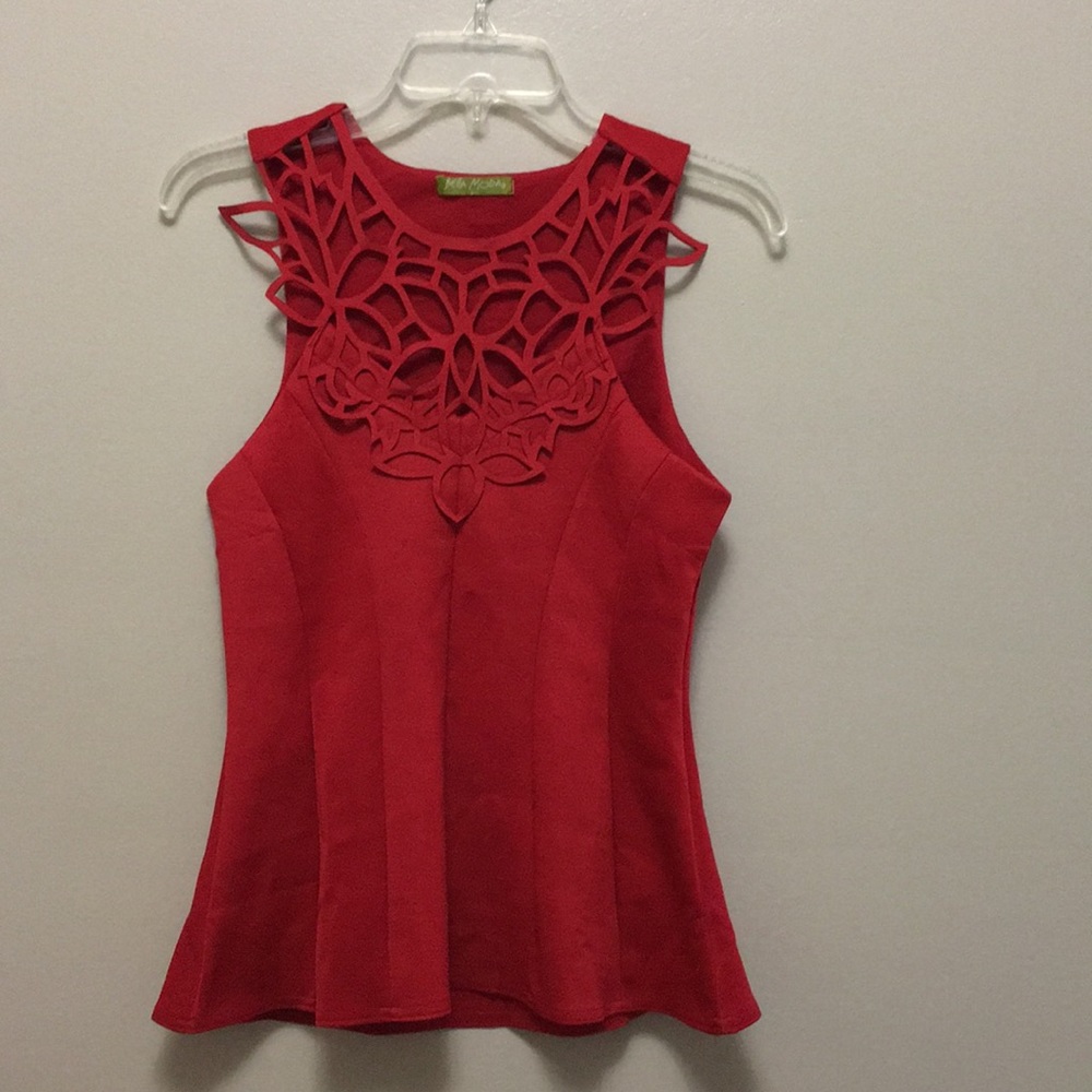 Bella Moda red dress top